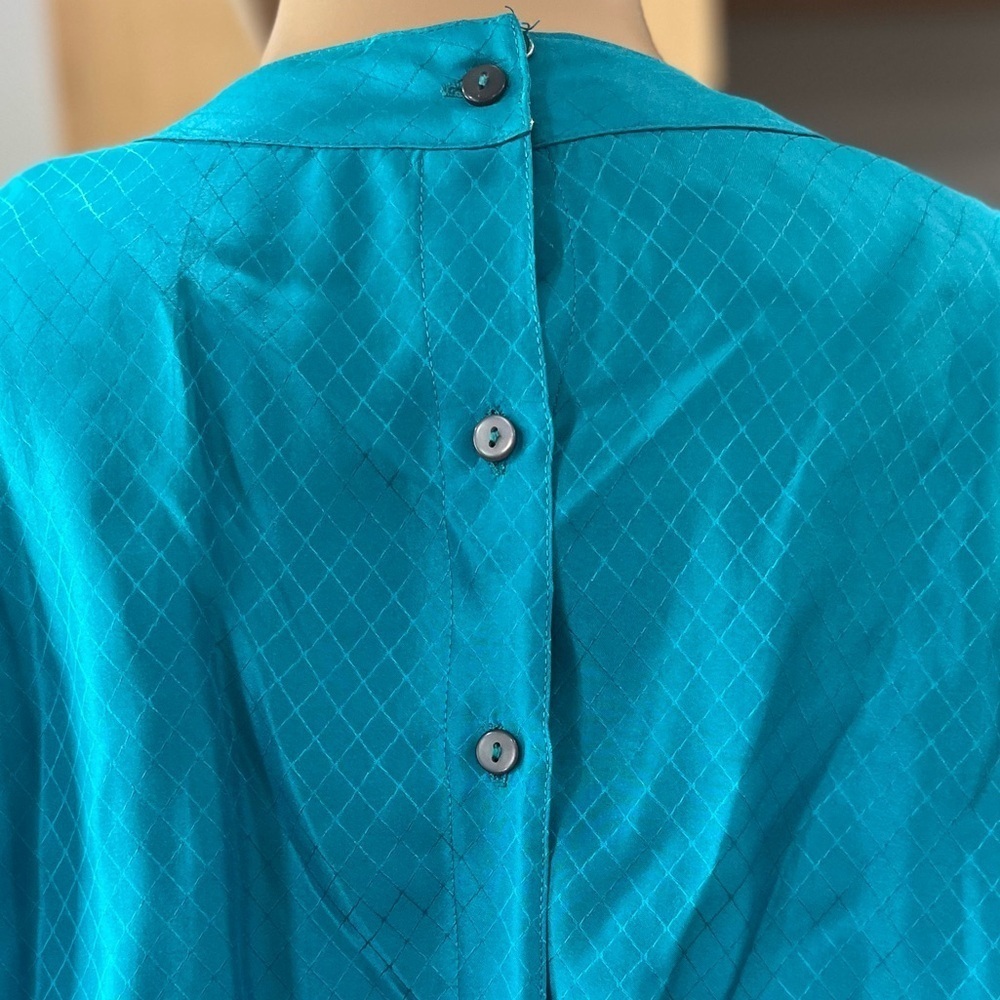 Silk secretary career style disco dress-10 vintage 80’s - Picture 9 of 10